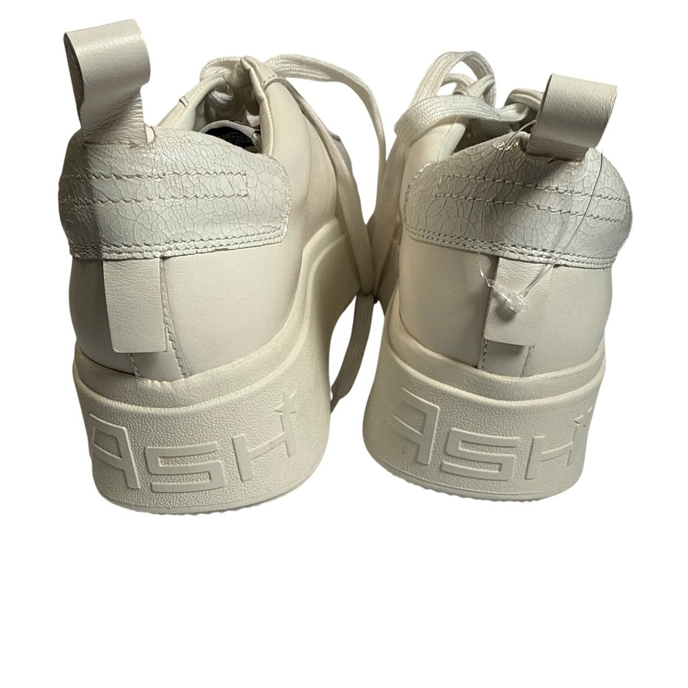 Ash Moby Platform Sneaker Women Size 40 White Leather Low Top Trainers NEW - Picture 15 of 16